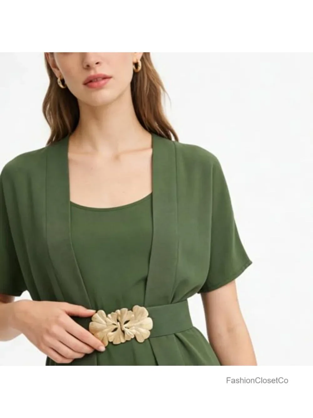 Wide Elastic Waist Belt Women Stretchy Vintage Dress Belt Adjustable